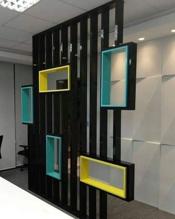Black Slats Partition Color Boxes