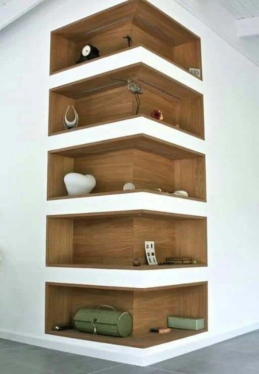 Tiered Wall Niche Display Shelves