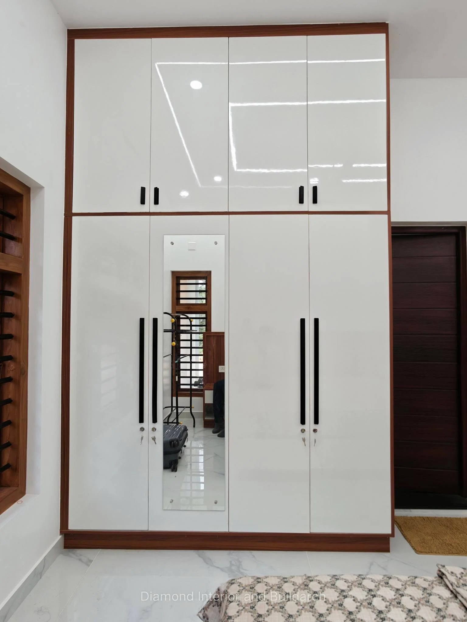 White High Gloss Loft Wardrobe