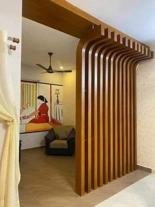 Wooden Rafter Archway Partition